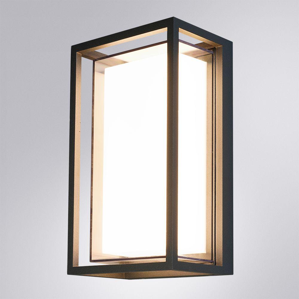 уличный настенный светодиодный светильник arte lamp menkar a1332al-1bk