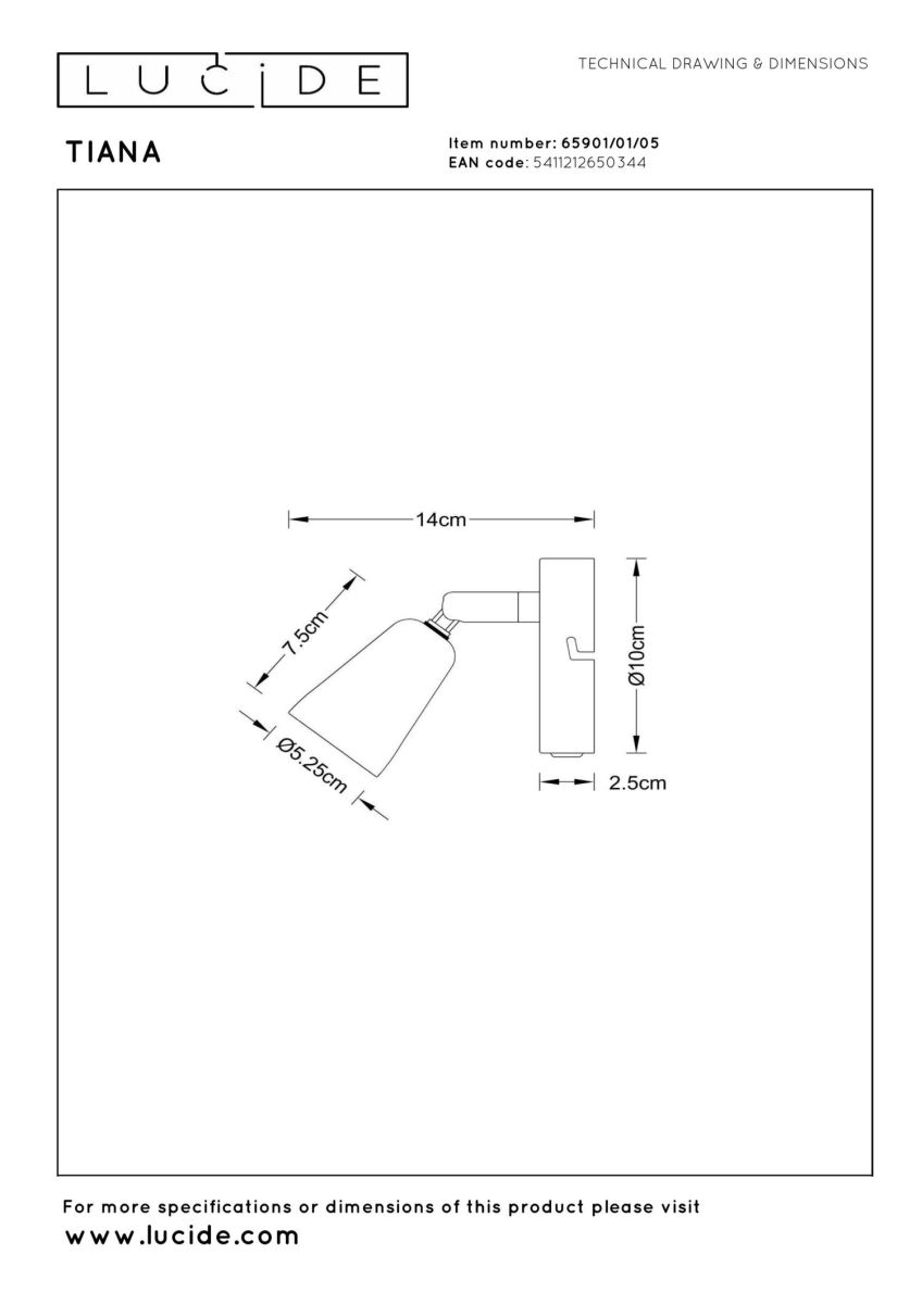 спот lucide tiana 65901/01/05
