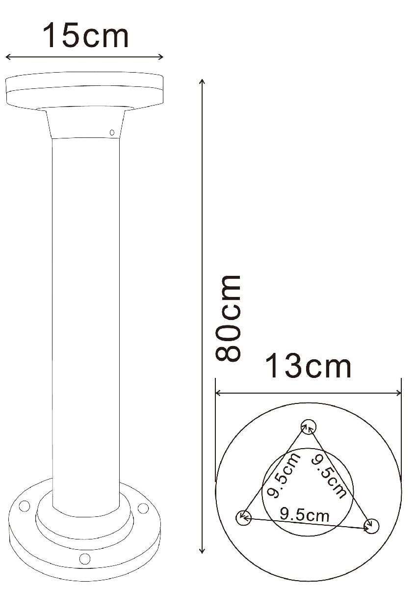 ландшафтный светильник arte lamp amsterdam a1213pa-1bk