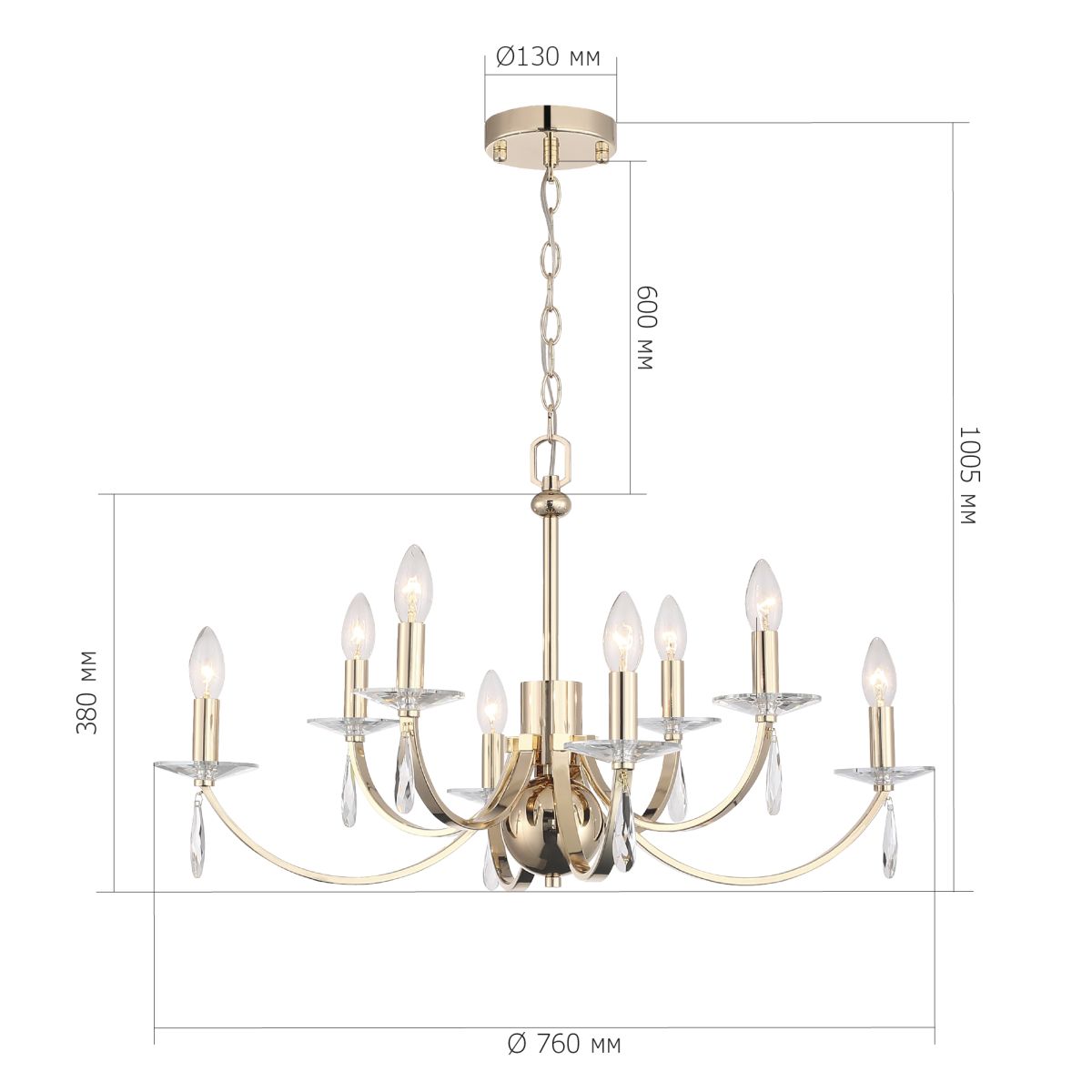подвесная люстра st luce элеганс sl1405.203.08