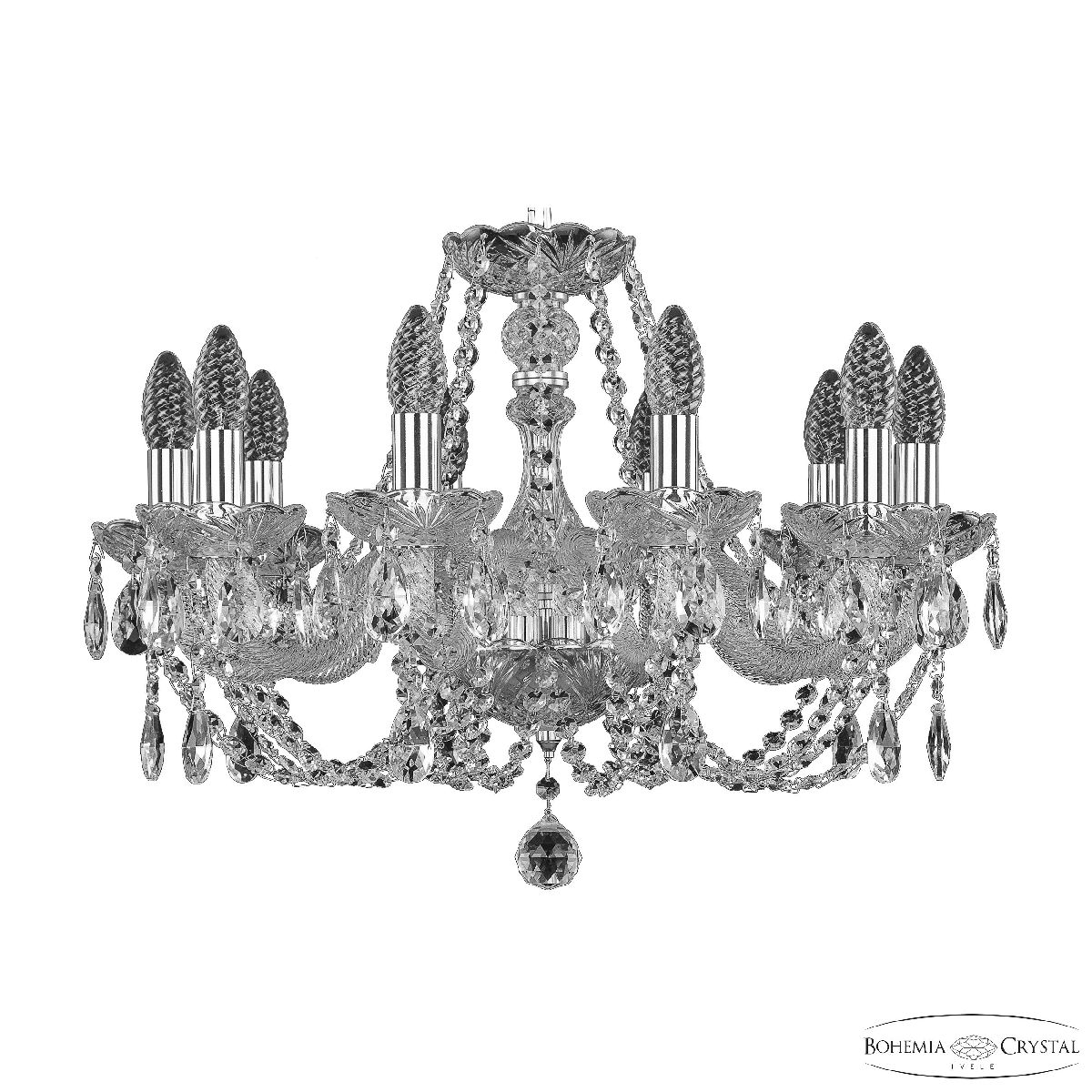 подвесная люстра bohemia ivele crystal 101/10/195 ni