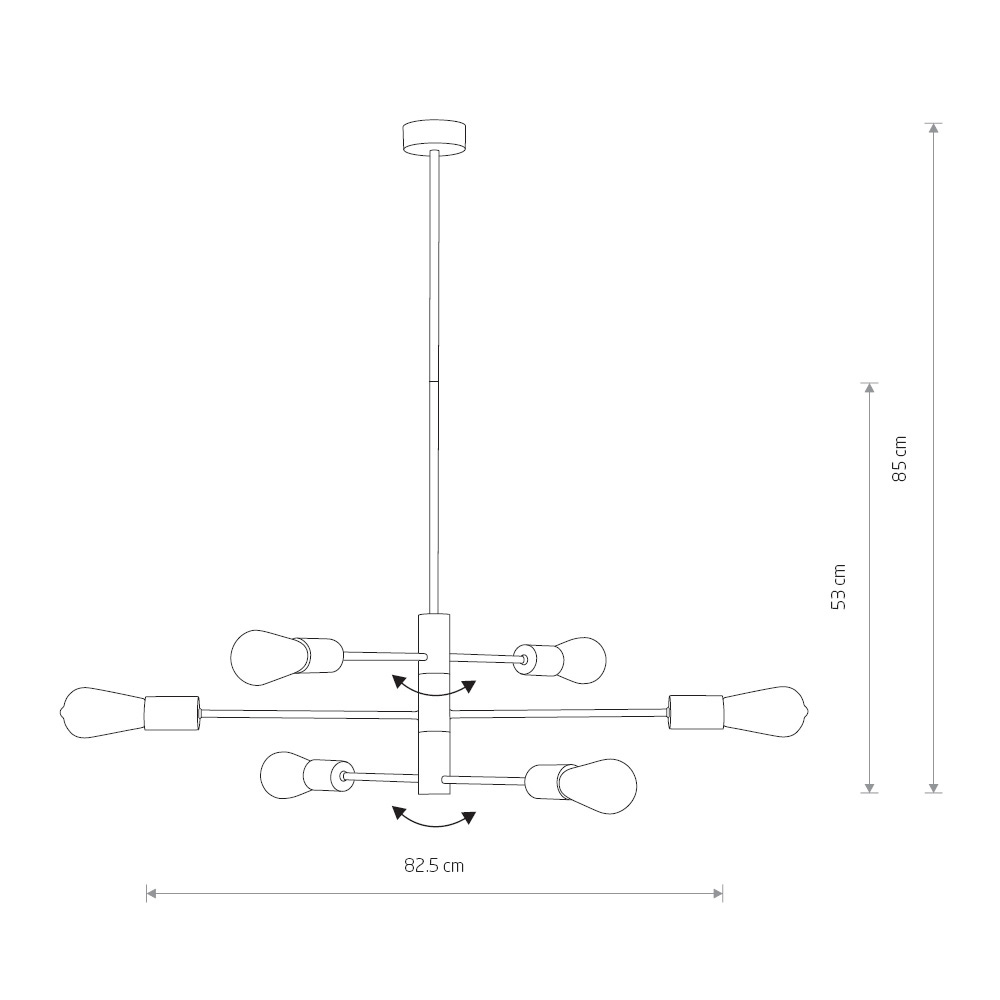 люстра на штанге nowodvorski rotor 7937