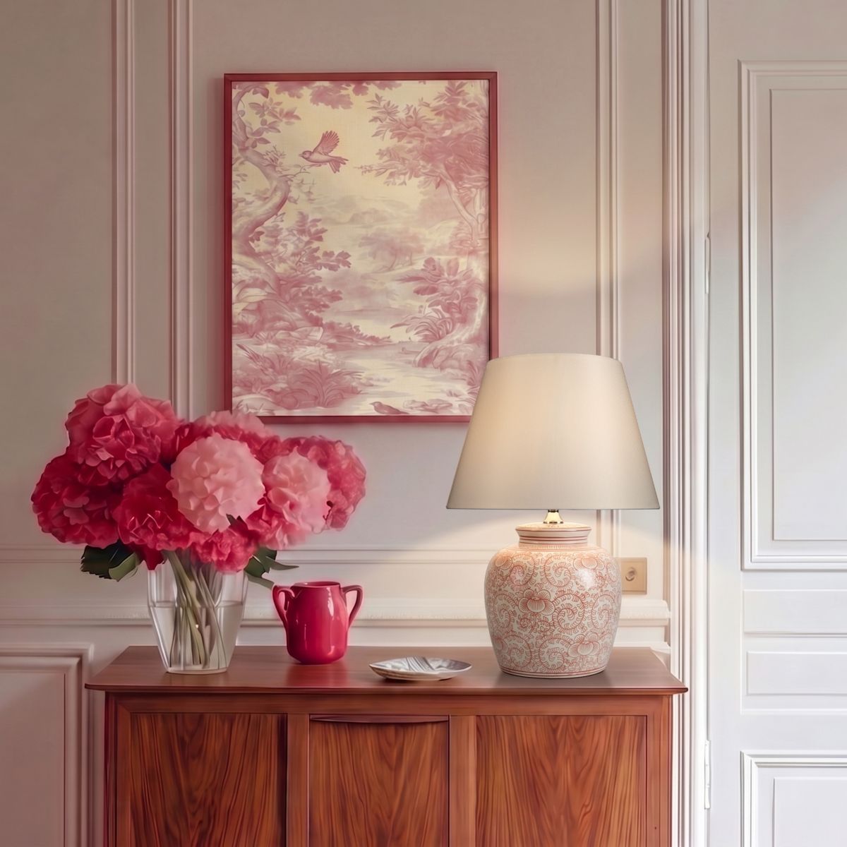 настольная лампа loft it orchid 10491t red