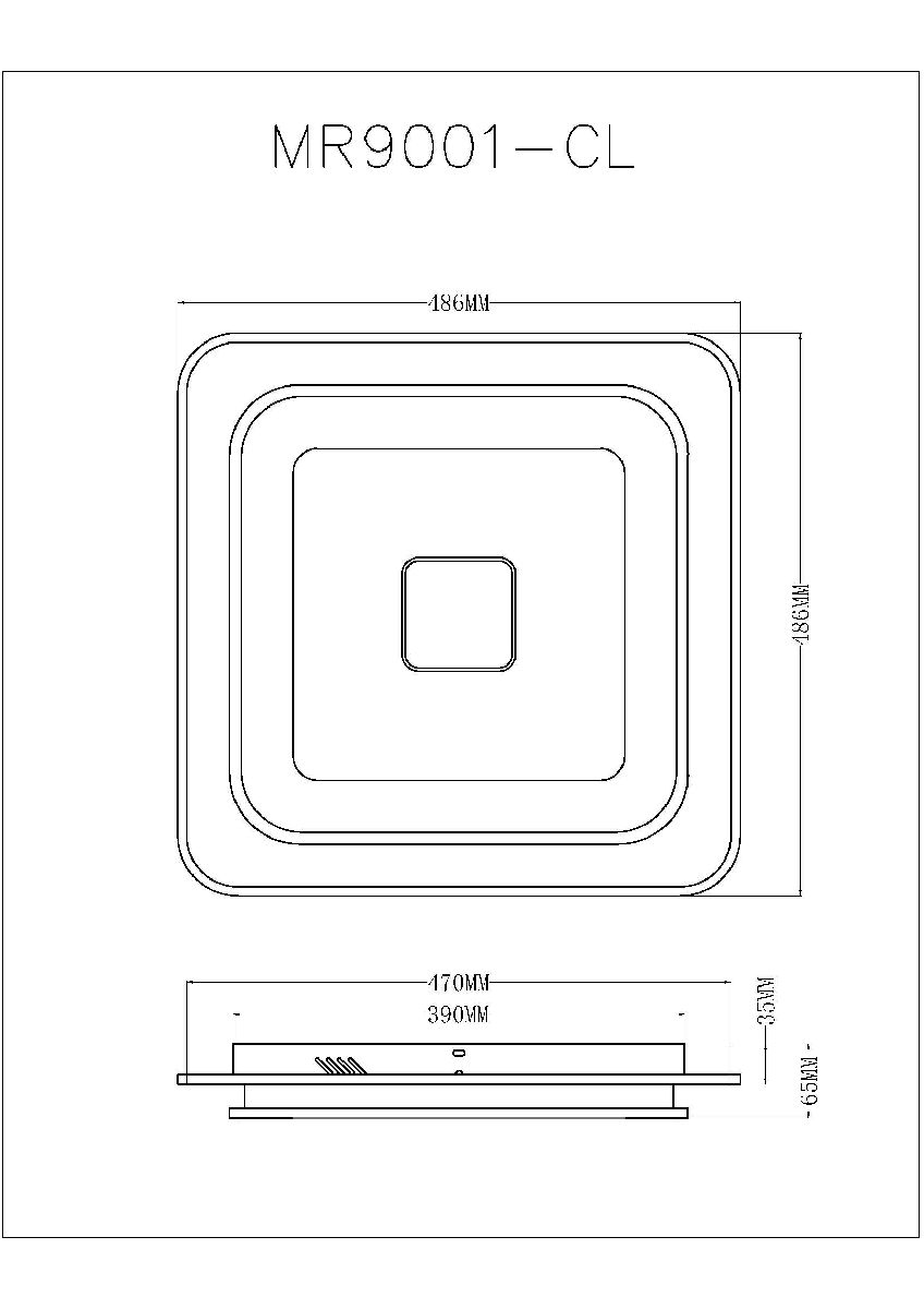 потолочный светильник myfar button mr9001-cl
