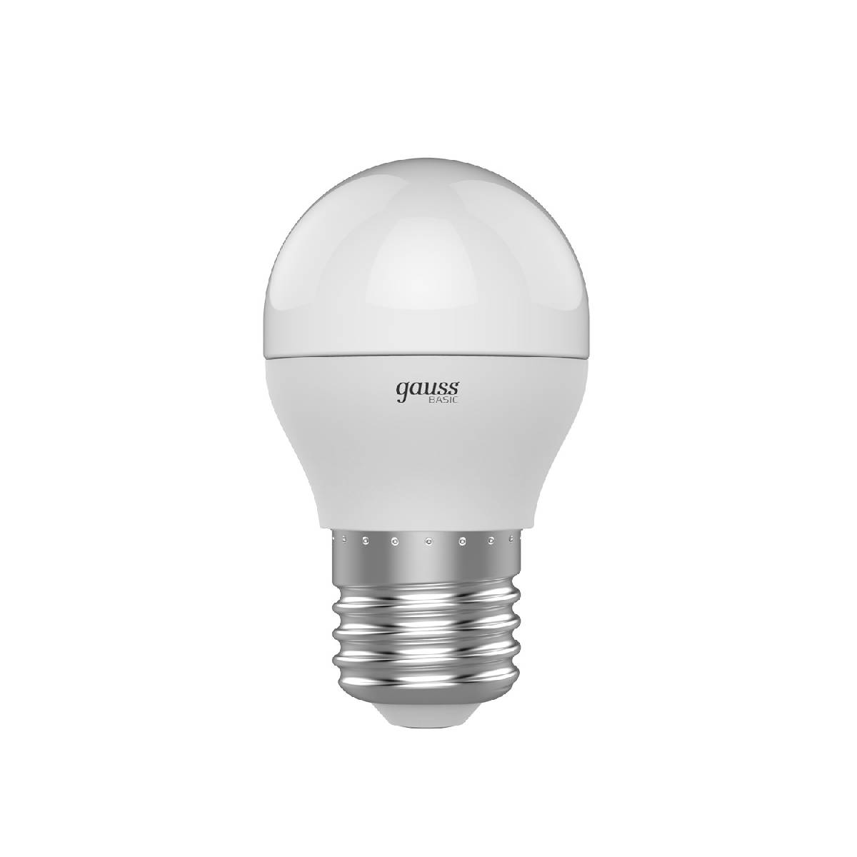 лампа светодиодная gauss e27 7,5w 4100к шар матовый 1053228