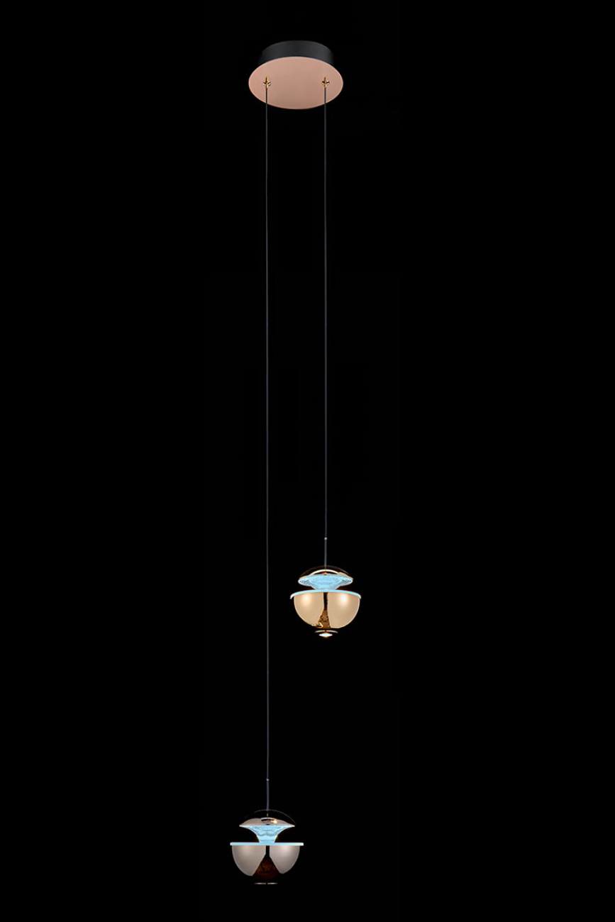 подвесной светильник jelly le7711/2s gold/black chrome