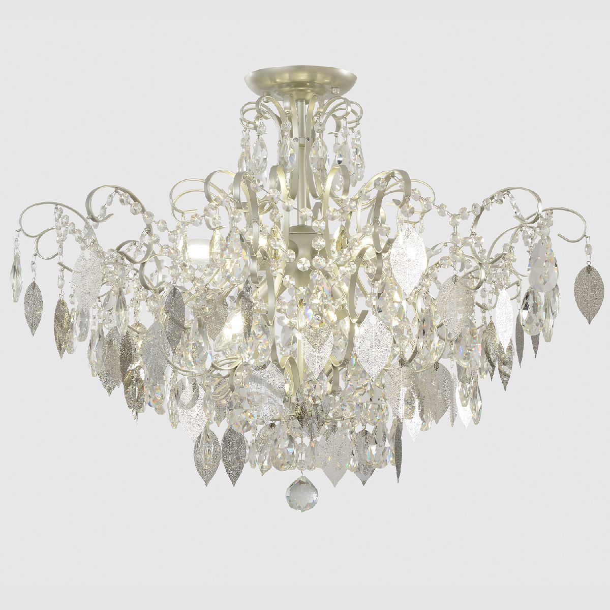 потолочная люстра crystal lux esmiralda pl9 silver