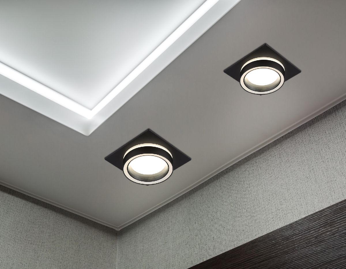 встраиваемый светильник ambrella light gx53 acrylic tech techno spot tn52422