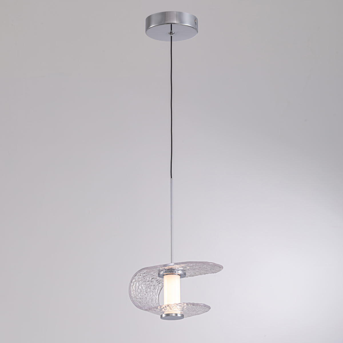 подвесной светильник delight collection md24020901-1a chrome/clear