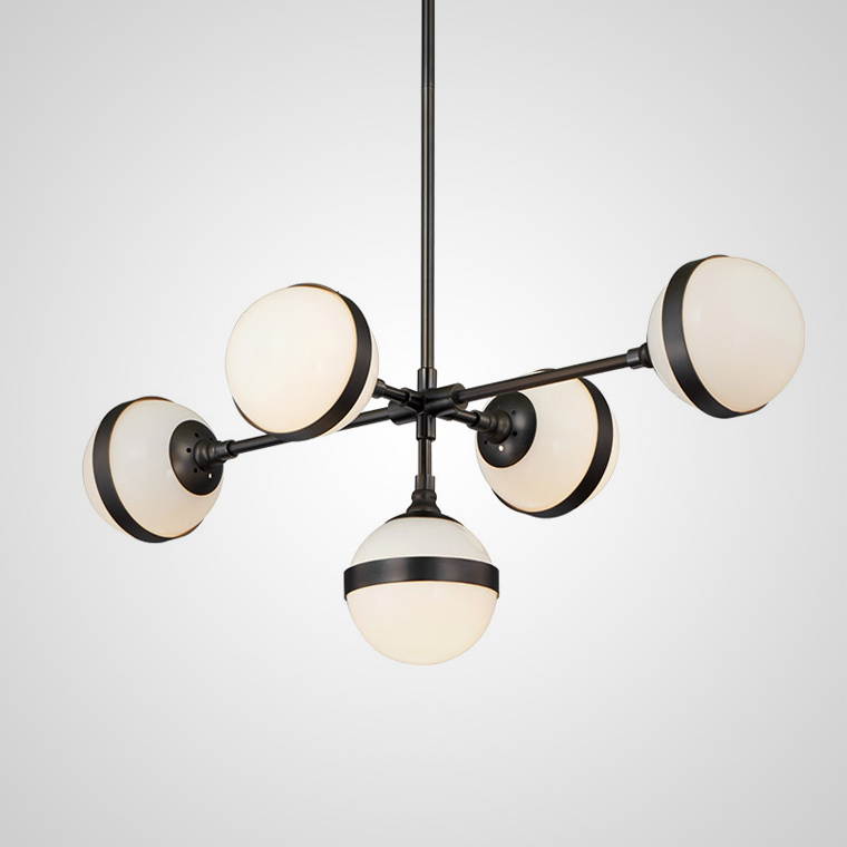 люстра на штанге delight collection peggy 9252p/5l black