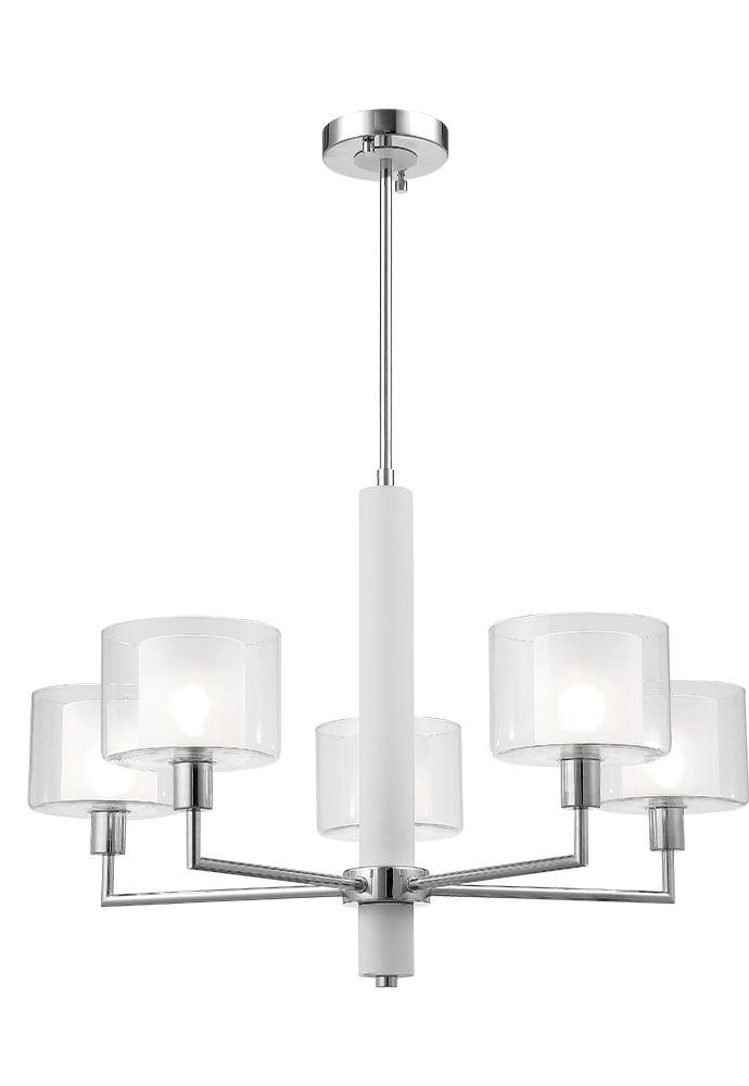 подвесная люстра crystal lux maestro sp-pl5 chrome