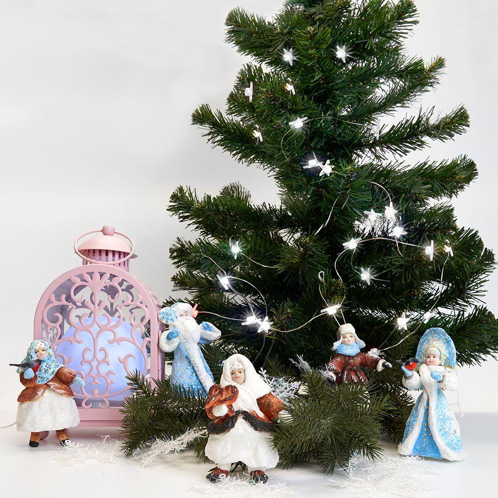 светодиодная гирлянда feron звездочки usb белый без мерцания cl571 41645