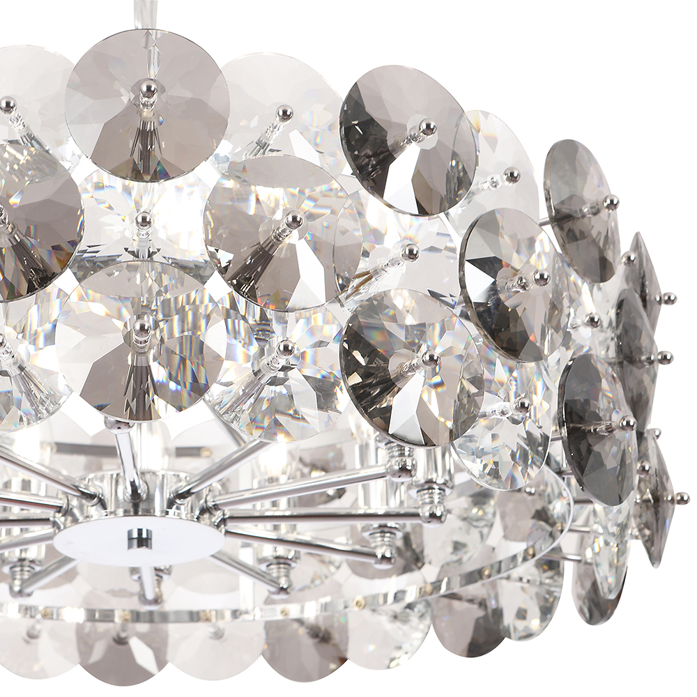 подвесная люстра crystal lux crystal sp12 chrome
