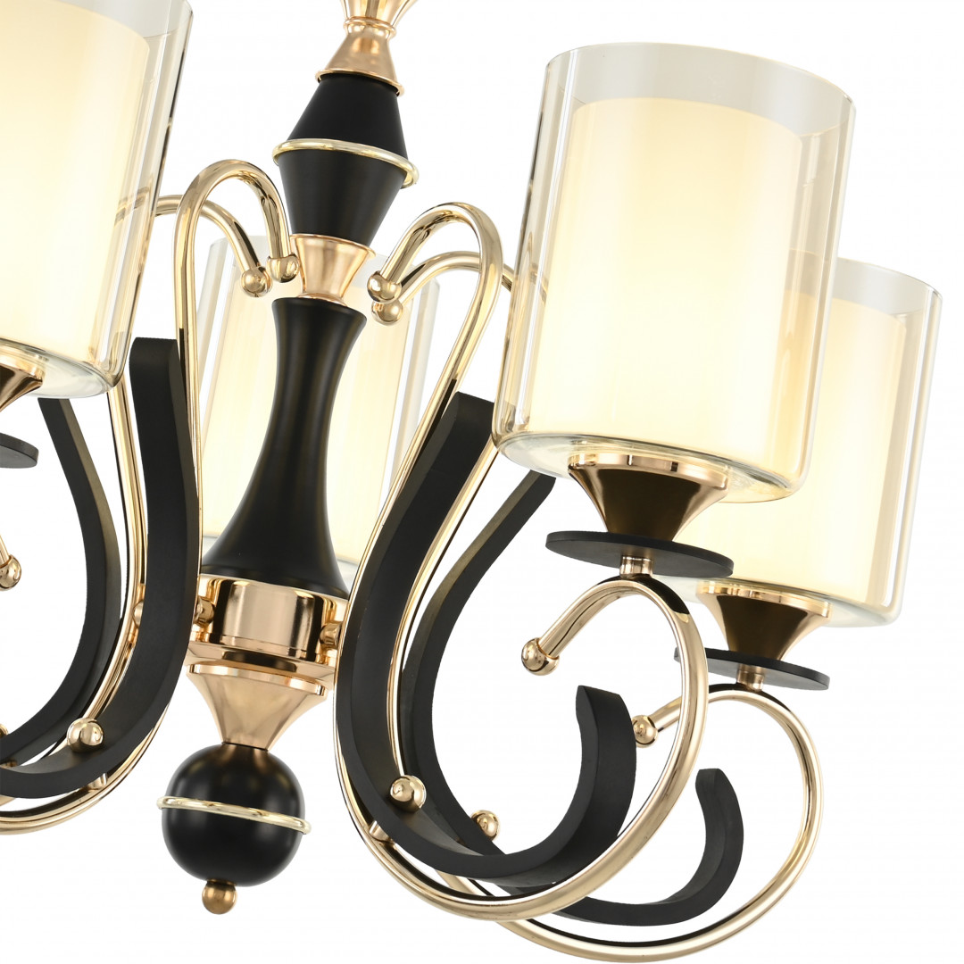 подвесная люстра arte milano florentia 302237/5 bk/gd