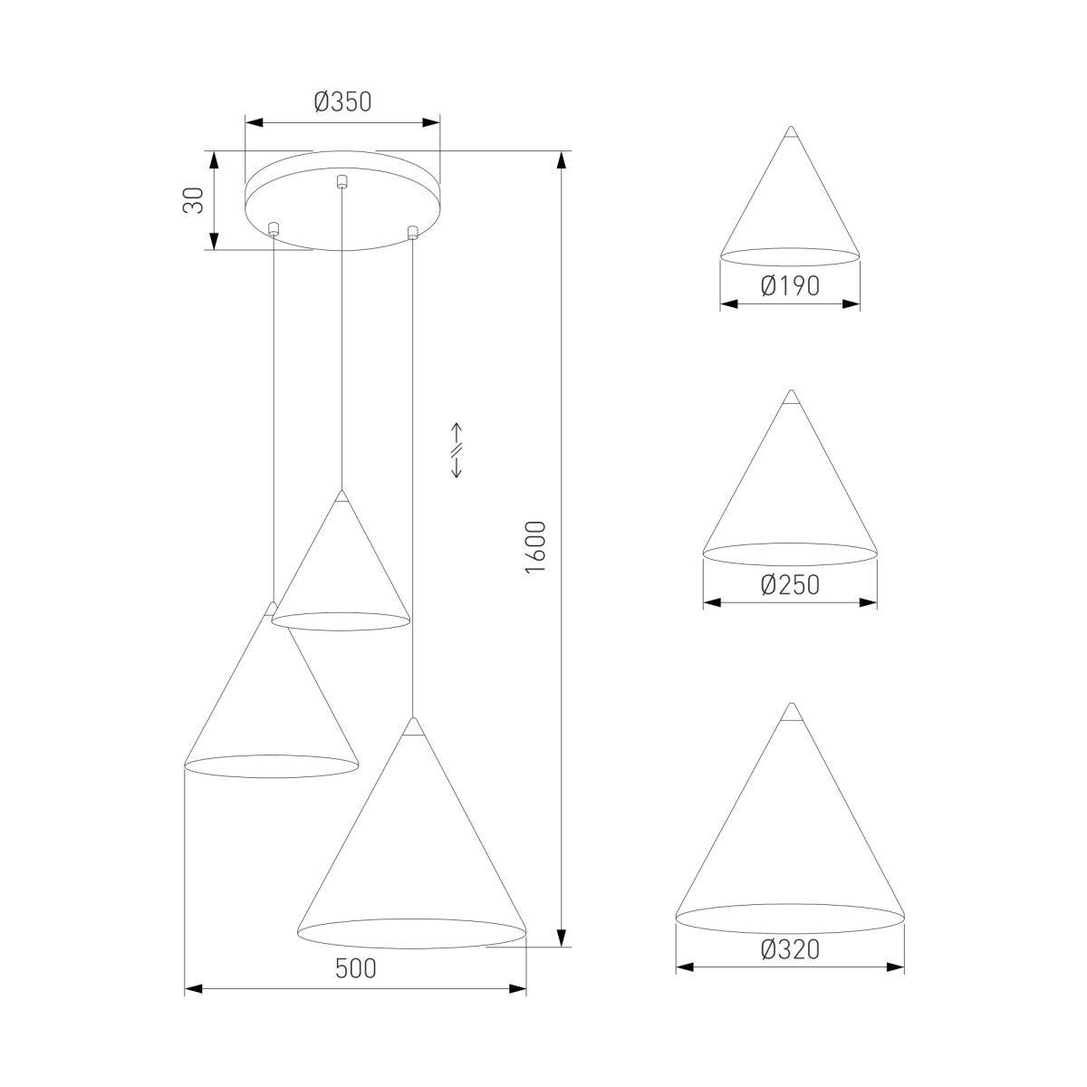 подвесной светильник tk lighting cono 16633 cono a068520