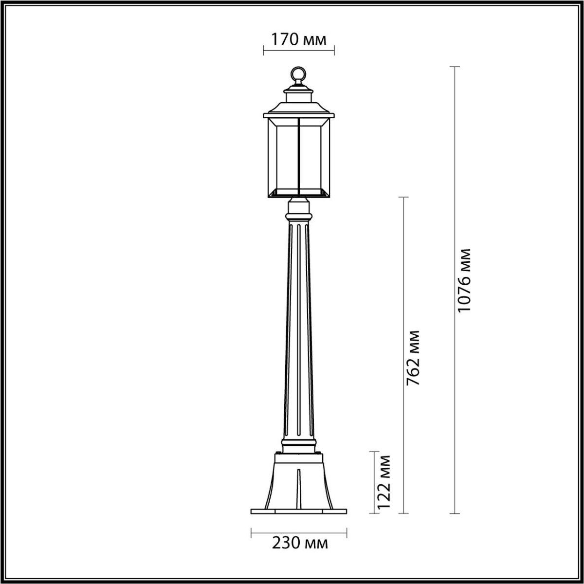 уличный светильник odeon light nature mavret 4961/1f