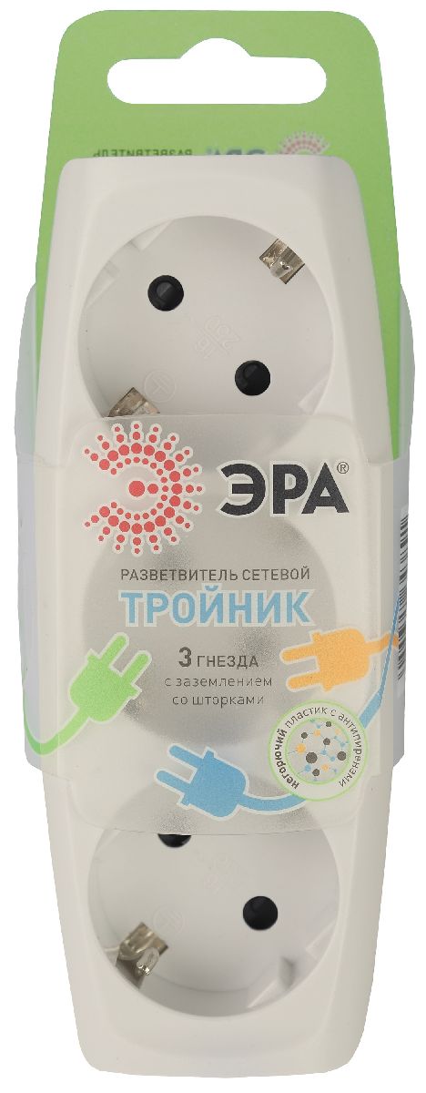 разветвитель электрический эра sp-3e-i б0002370