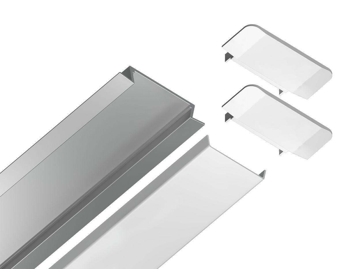 встраиваемый профиль с рассеивателем ambrella illumination gp1100al
