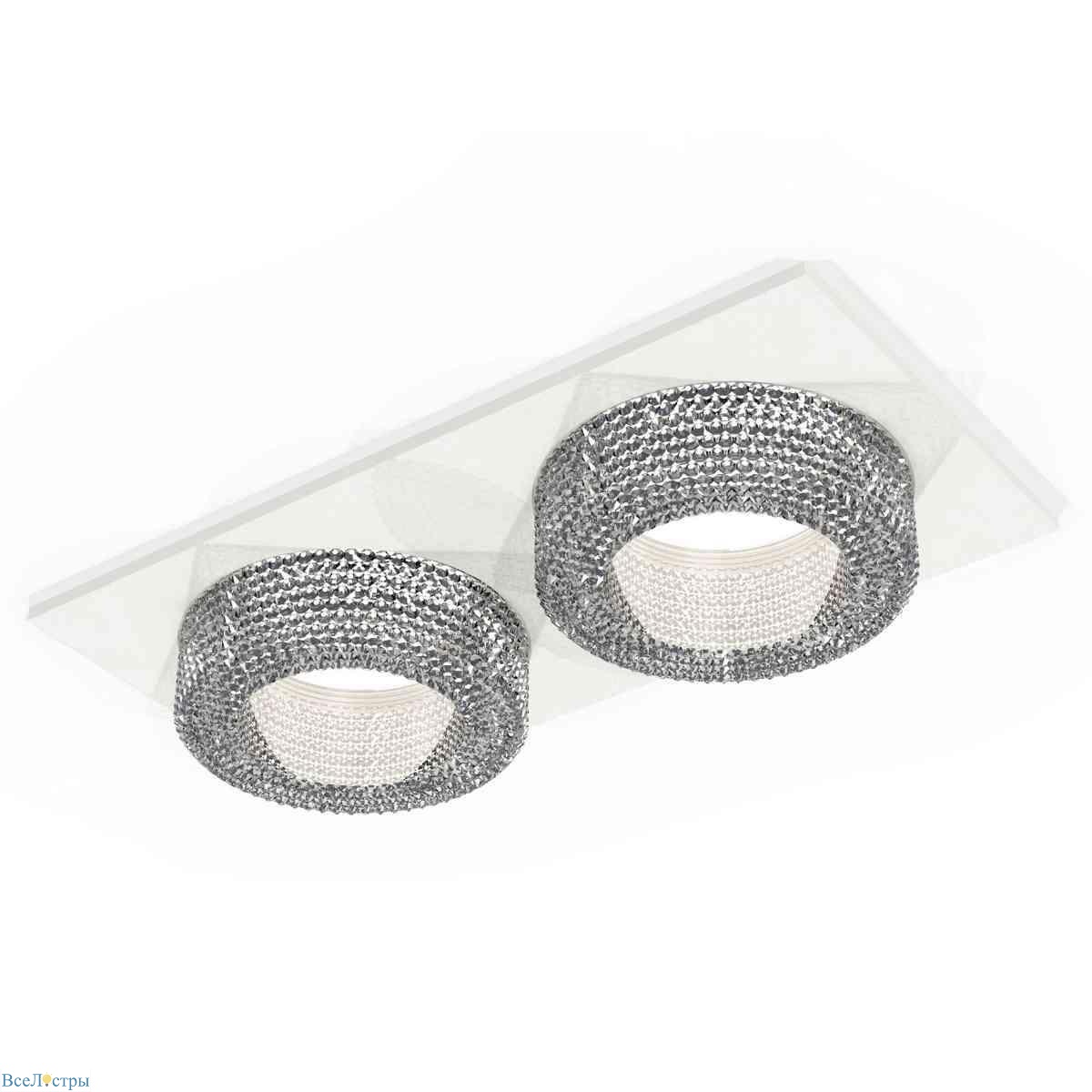 комплект встраиваемого светильника ambrella light techno spot xc7635020 swh/cl белый песок/прозрачный (c7635, n7191)