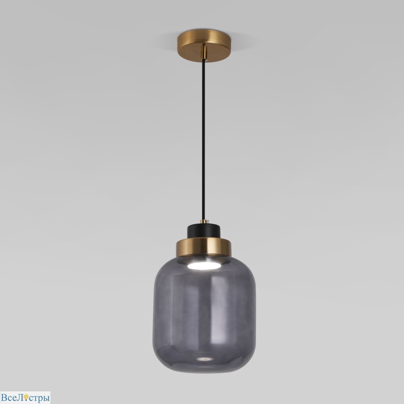 подвесной светильник eurosvet jeffry 50240/1 led дымчатый a060673