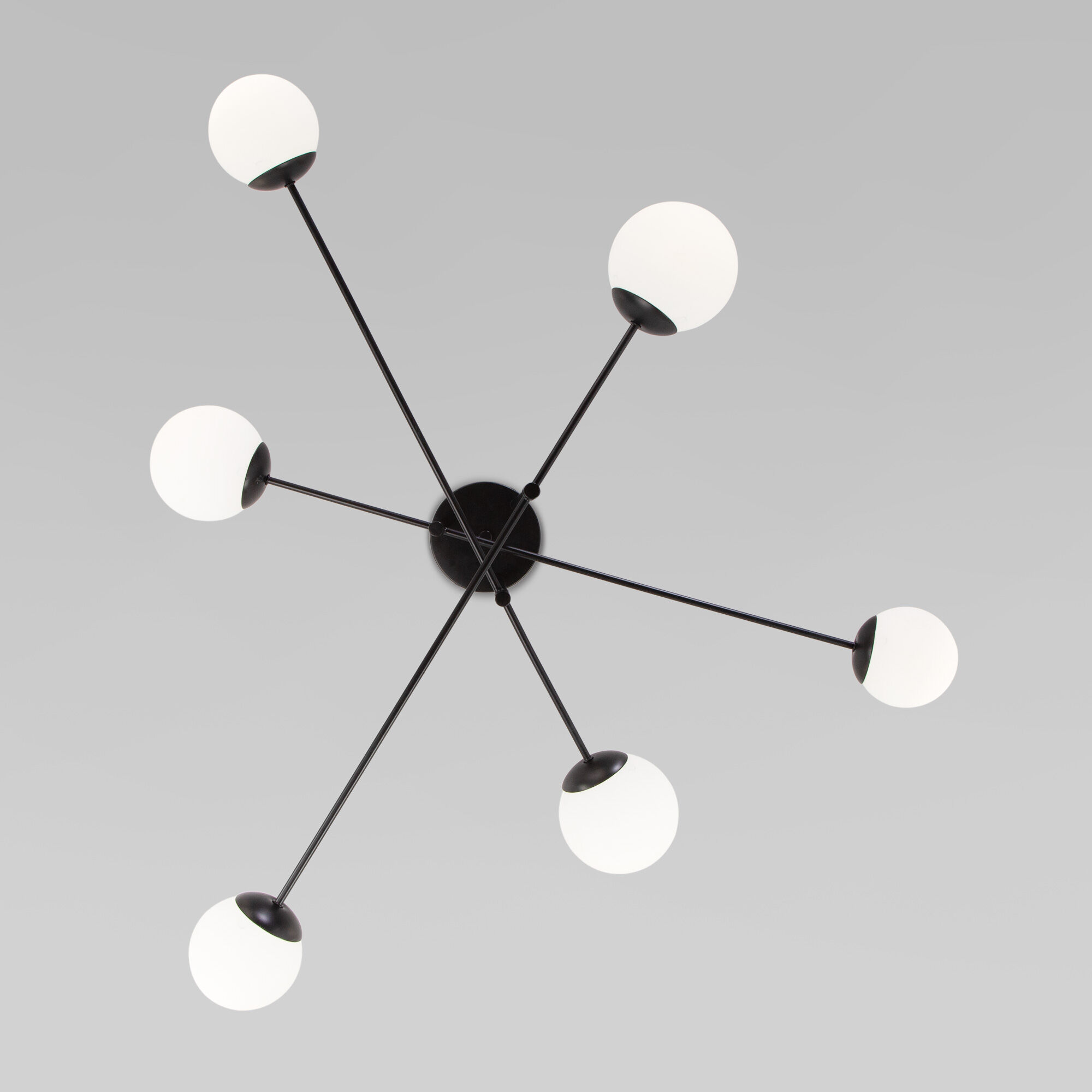 потолочная люстра eurosvet netz 30181/6 черный smart a062214