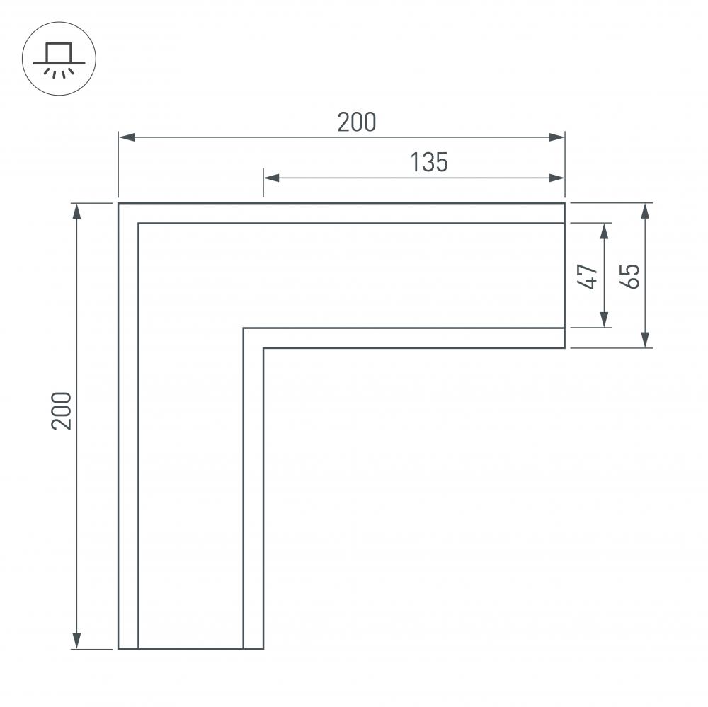 соединитель профиля arlight sl-linia 030126