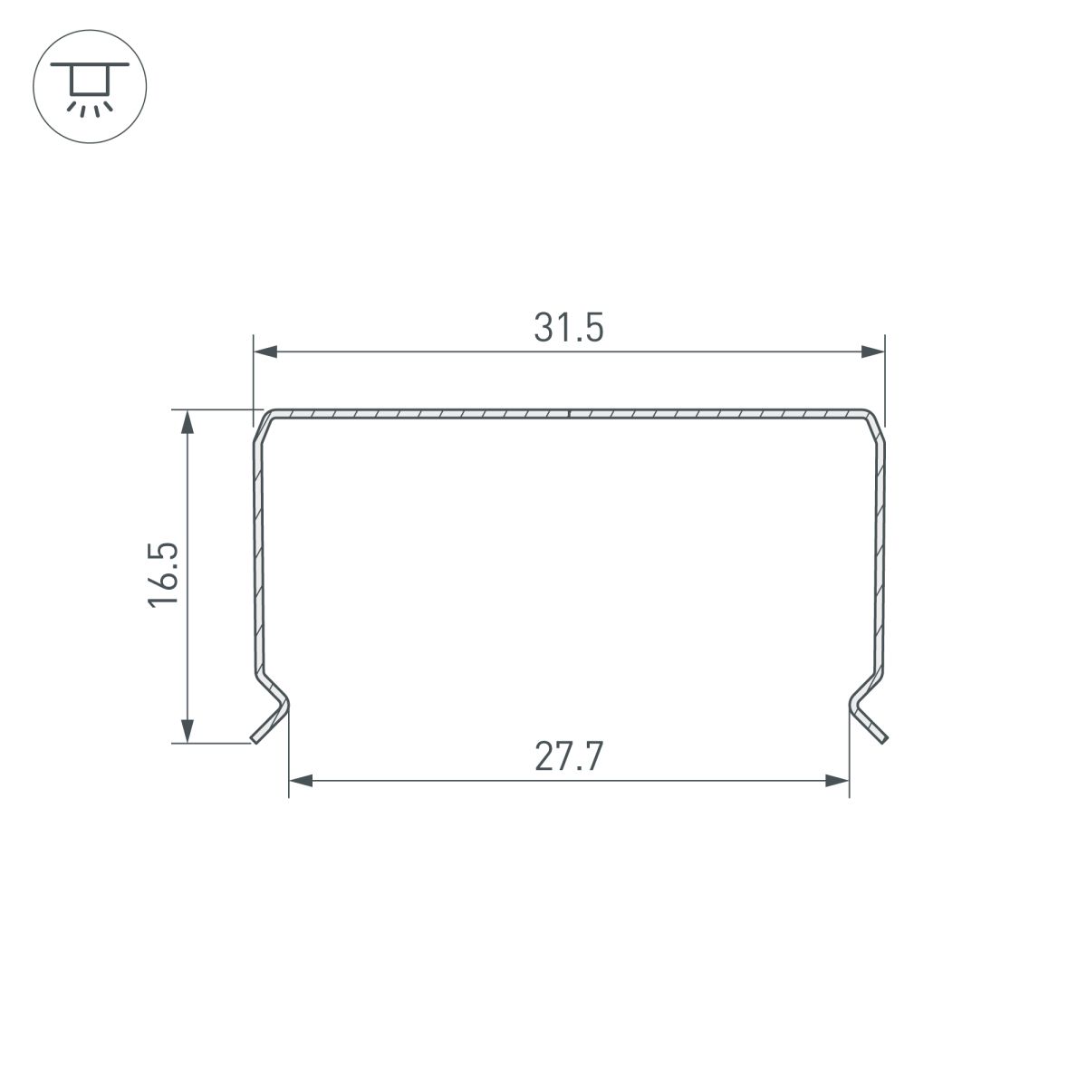 профиль arlight гибкий wph-flex-3020-1000 (сталь) 062646