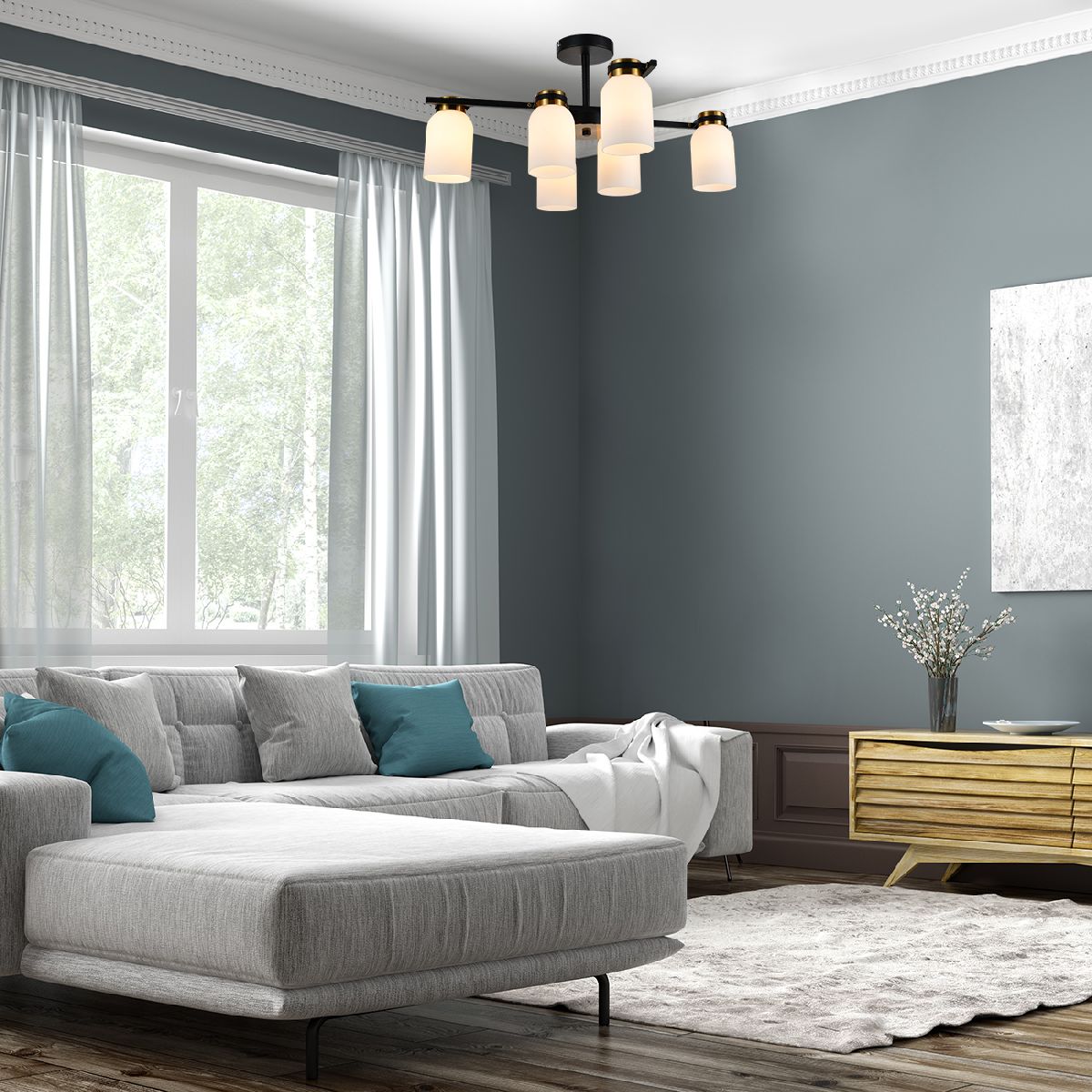 люстра на штанге escada madison 1151/6p