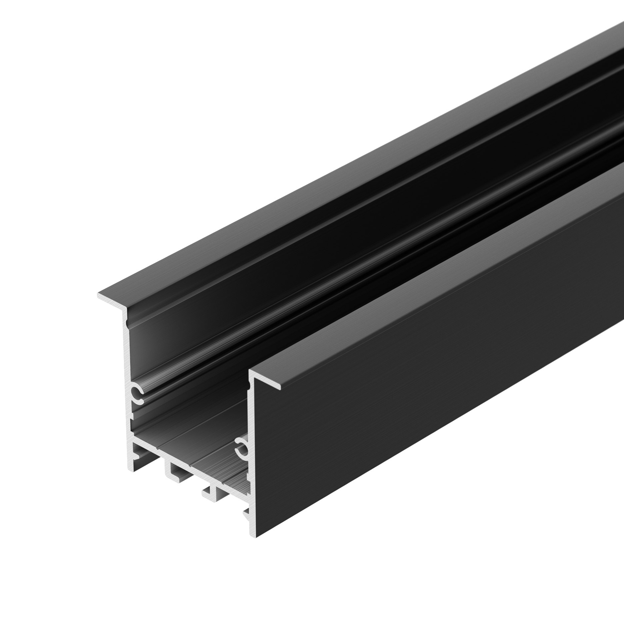 алюминиевый профиль arlight sl-linia49s-f-2000 anod black 039389