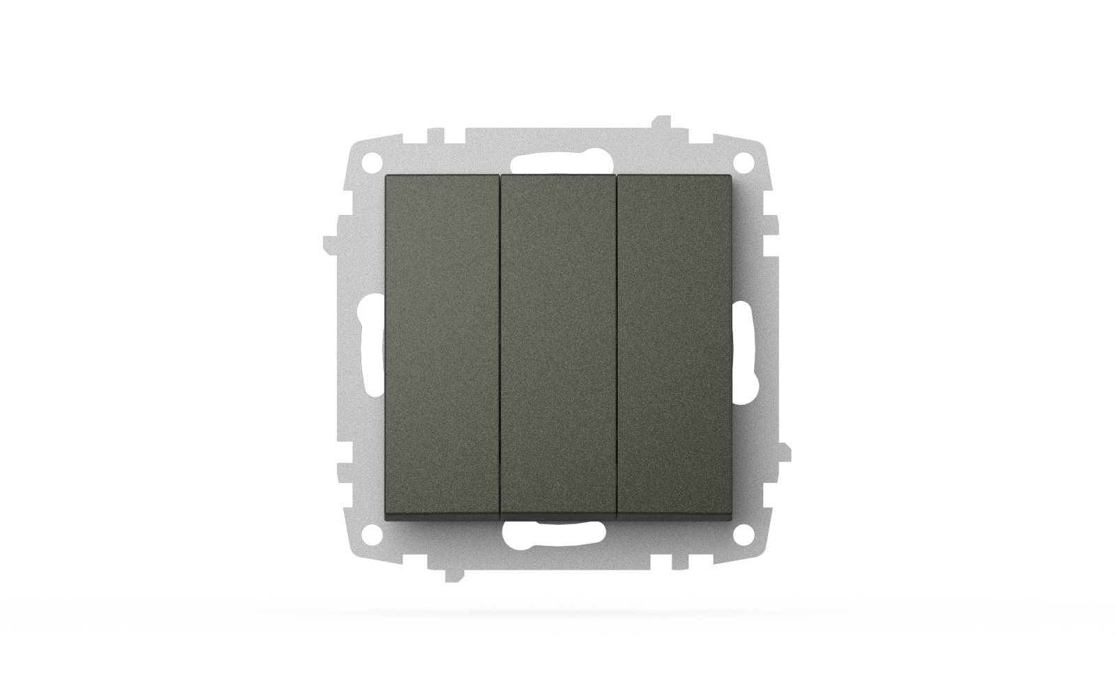выключатель трехклавишный elbi zena vega 609-011100-254