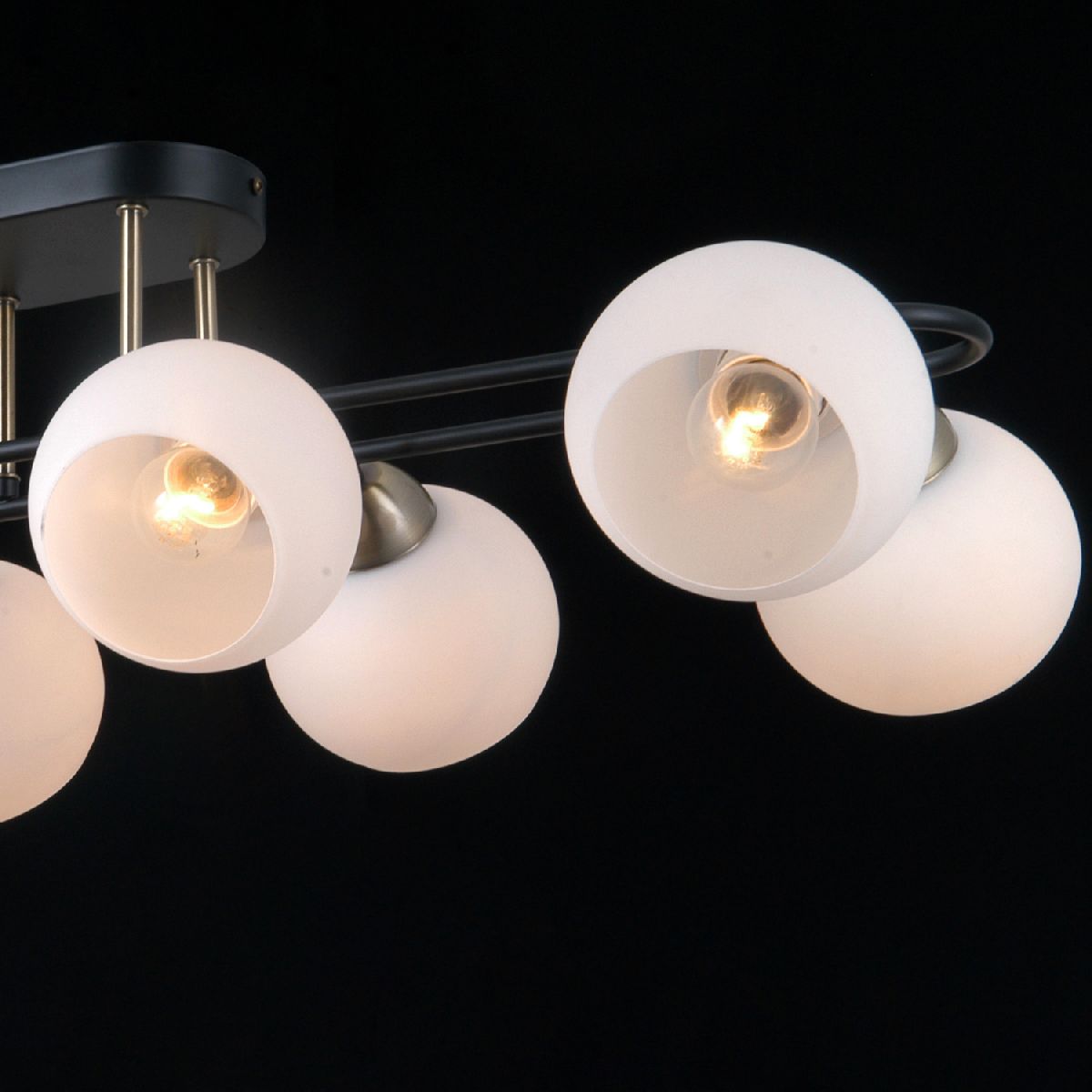 потолочная люстра illumico il0790-8csq-25 bk ab trento
