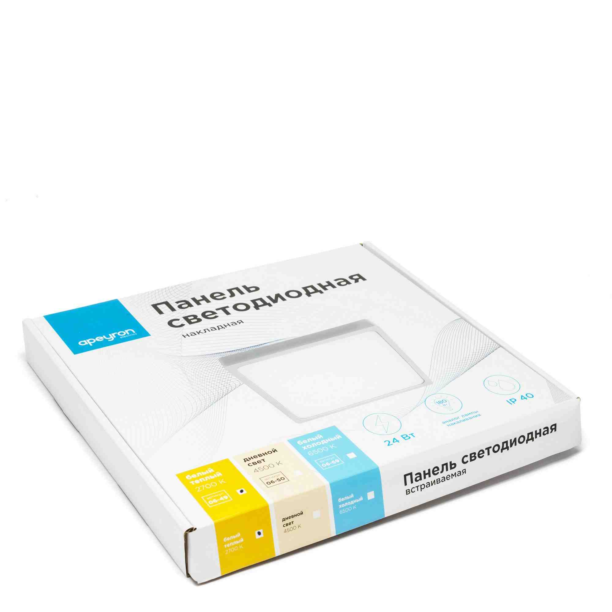 накладная светодиодная панель apeyron 06-50