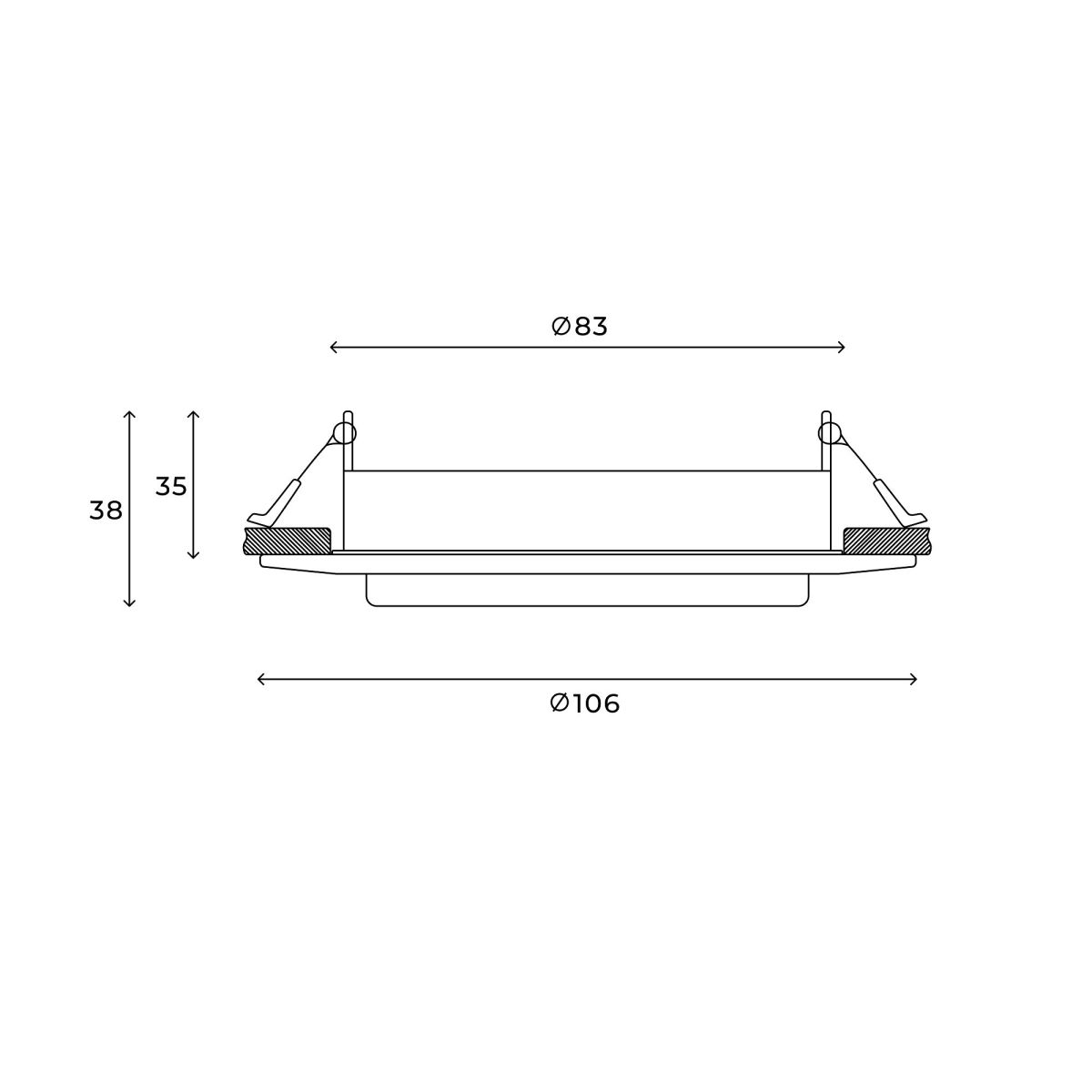 встраиваемый светильник hesby lighting orbit hsbl_0131