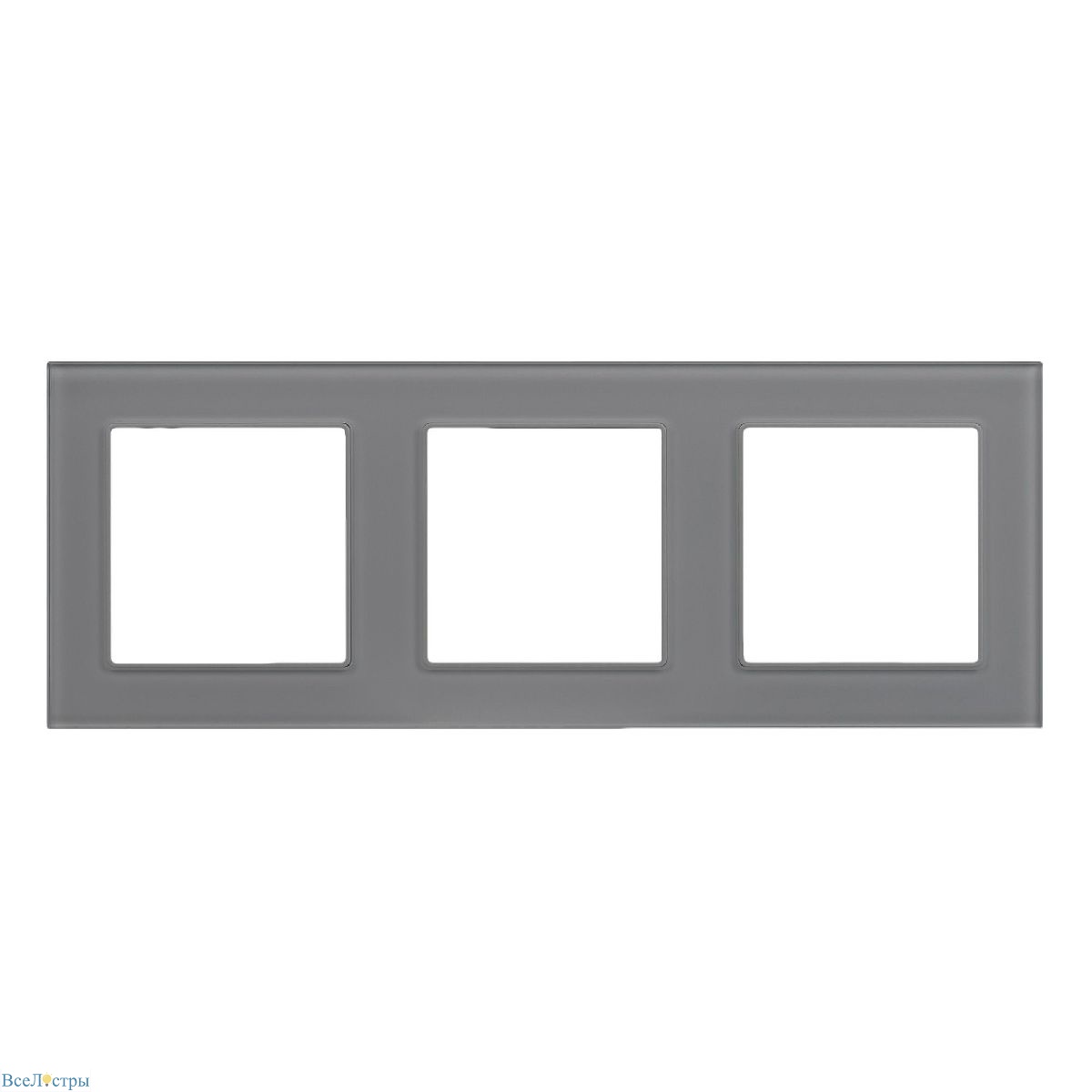 рамка на 3 поста arlight frm-glare-gs-3-gr 043801
