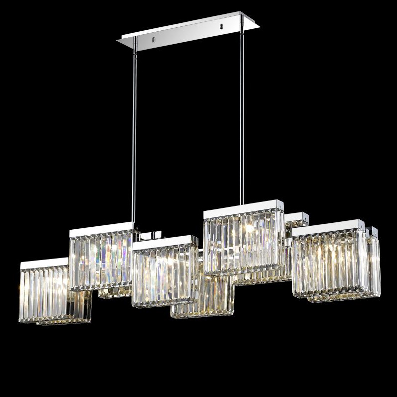 люстра на штанге delight collection broadway ep68031l-10 chrome