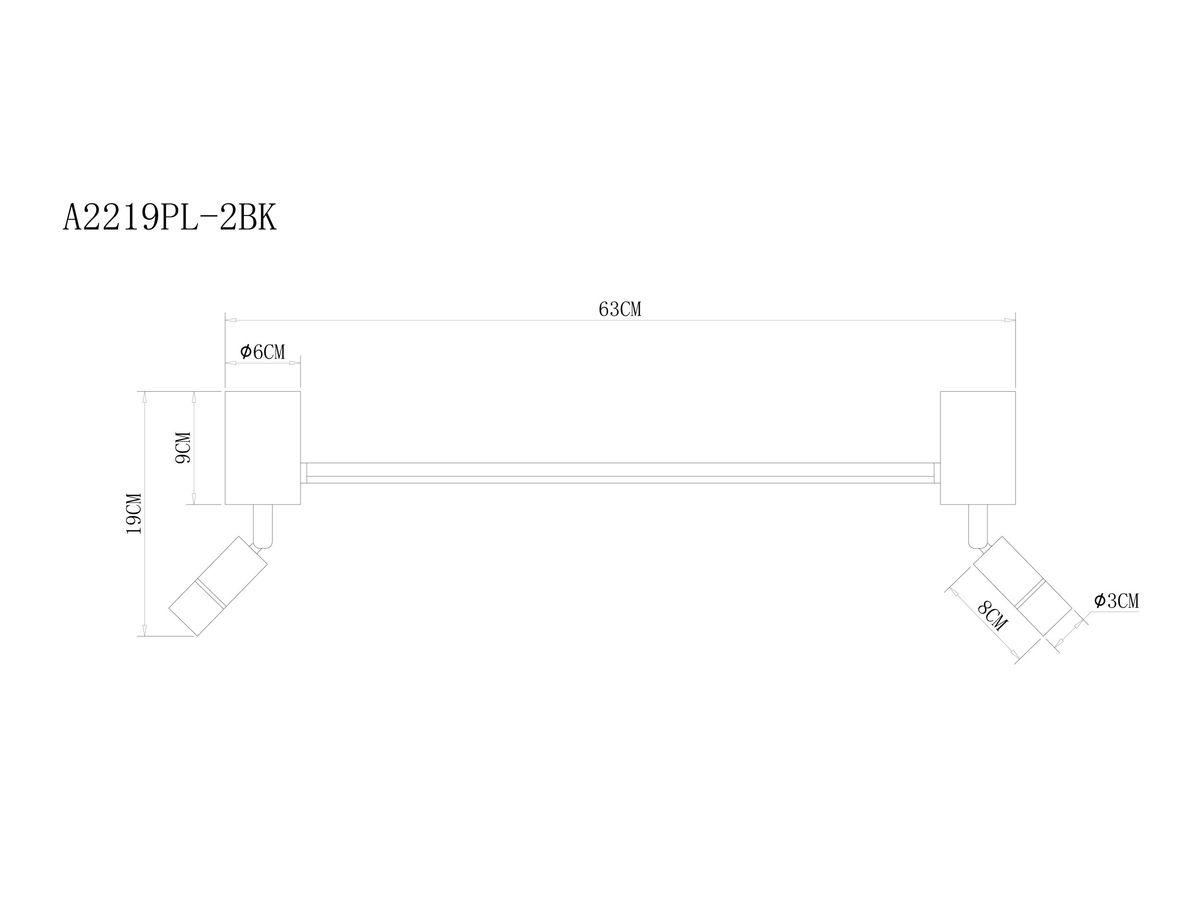 светодиодный спот arte lamp rasalas a2219pl-2bk