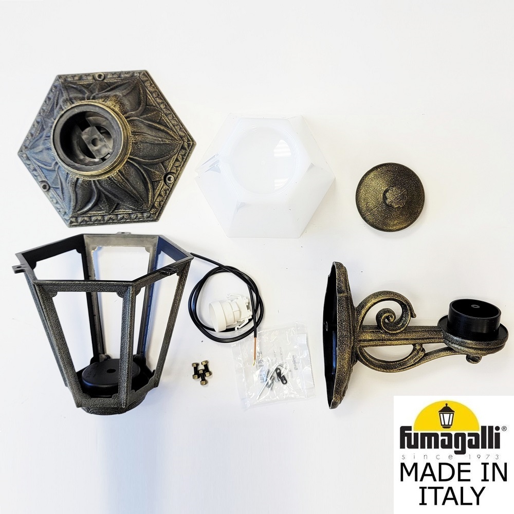 уличный настенный светильник fumagalli bisso/anna e22.131.000.bye27