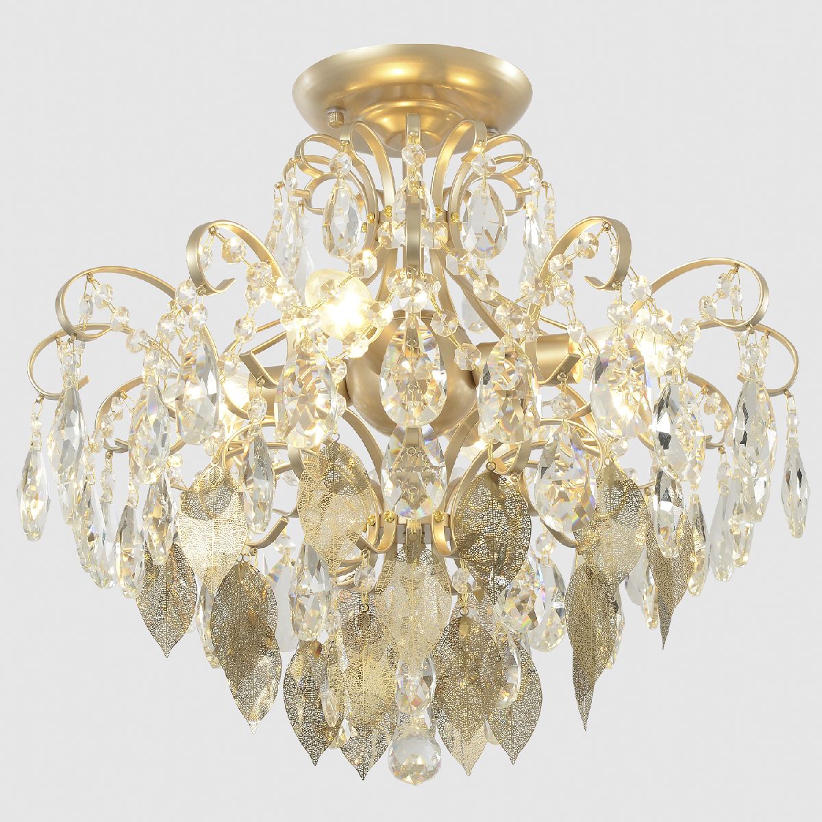 потолочный светильник crystal lux esmiralda pl4 gold