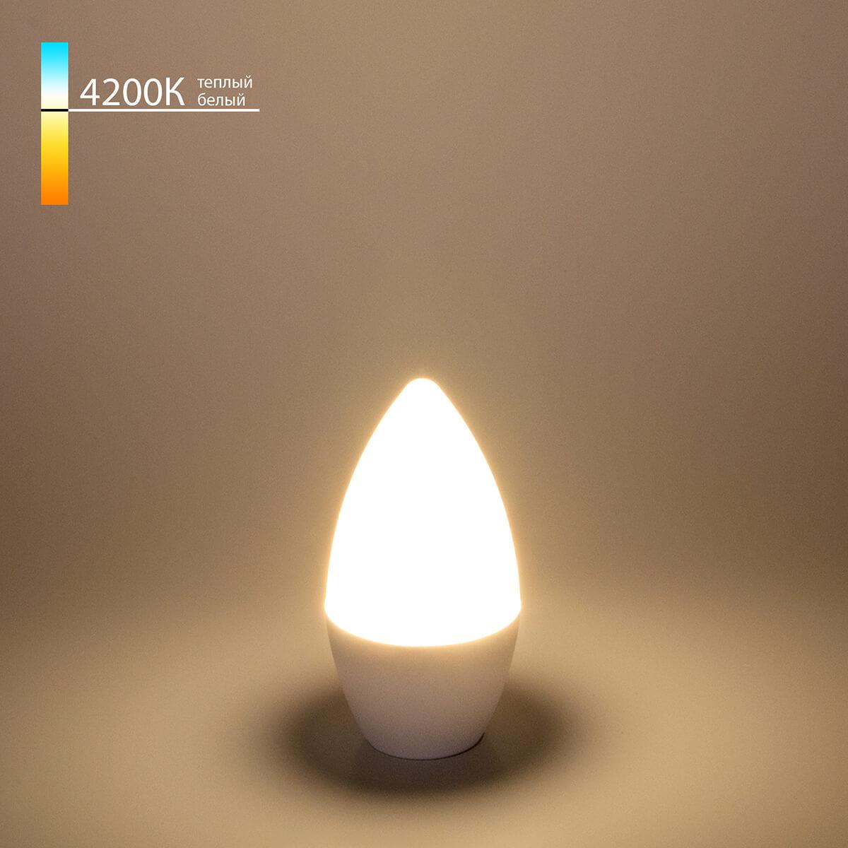 лампа светодиодная elektrostandard e14 6w 4200k матовая a049161