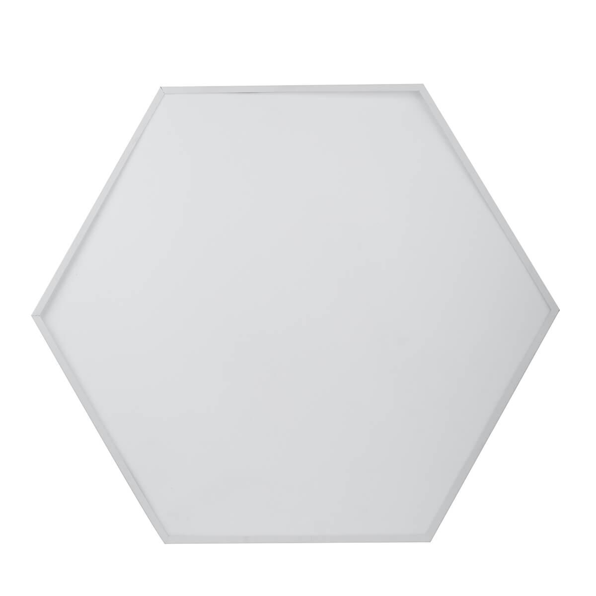 подвесной светодиодный cветильник geometria эра hexagon spo-121-w-40k-038 38вт 4000к белый б0050550