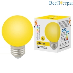 LED-G60-3W/Yellow/E27/FR/С
