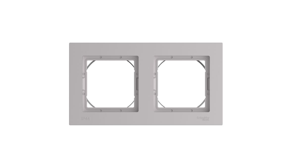 рамка 2-ая, универсальная systeme electric atlasdesign aqua алюминий atn440302