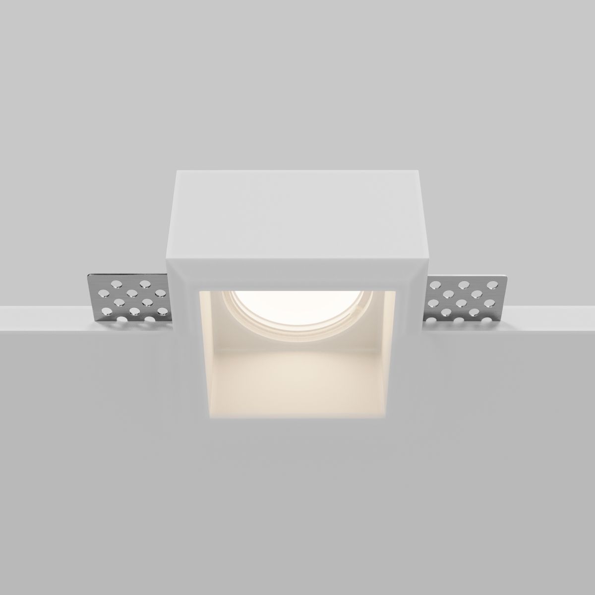 встраиваемый светильник maytoni technical gyps modern dl131-gu10-01-w