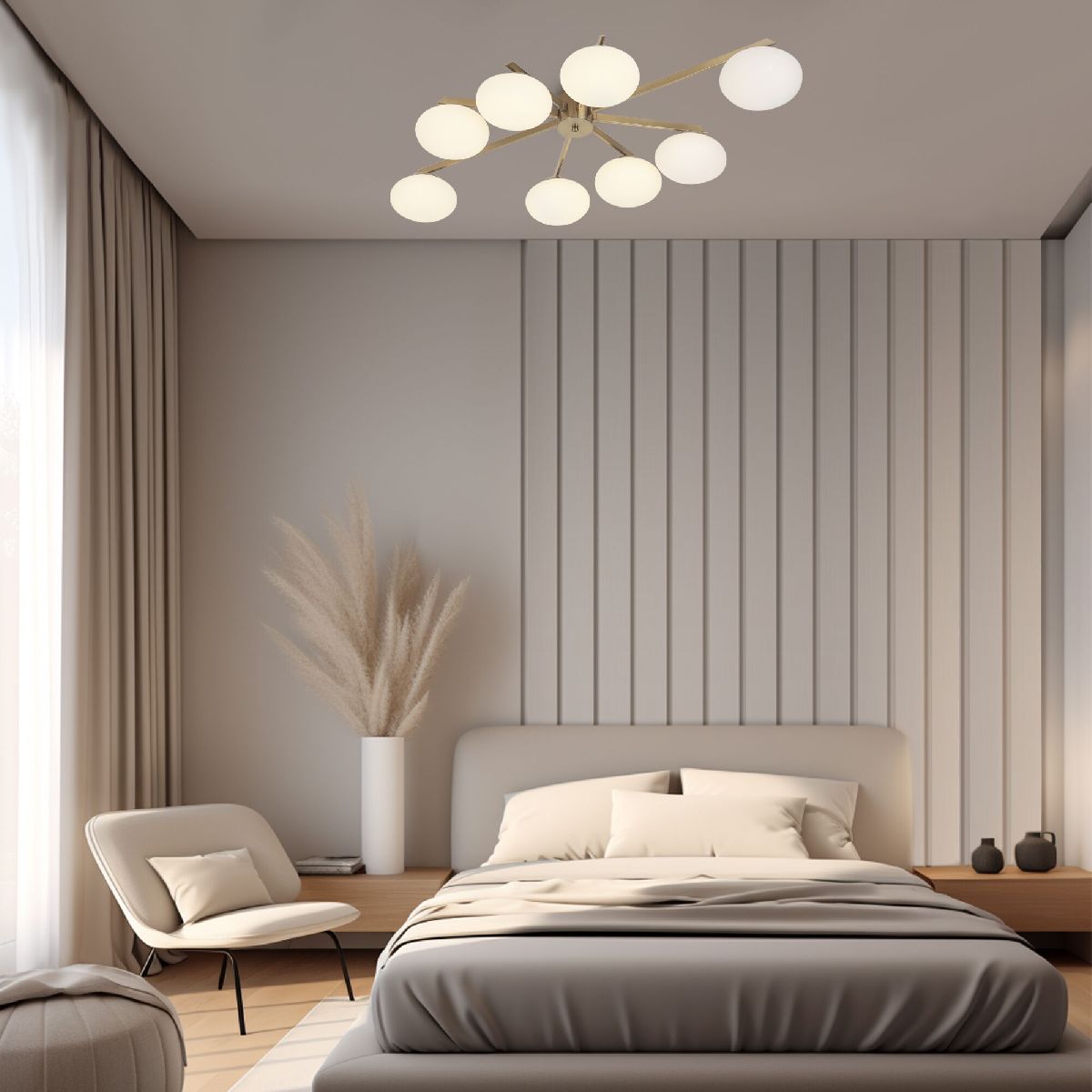 потолочная люстра eurosvet opaline 70220/8 латунь smart a065768