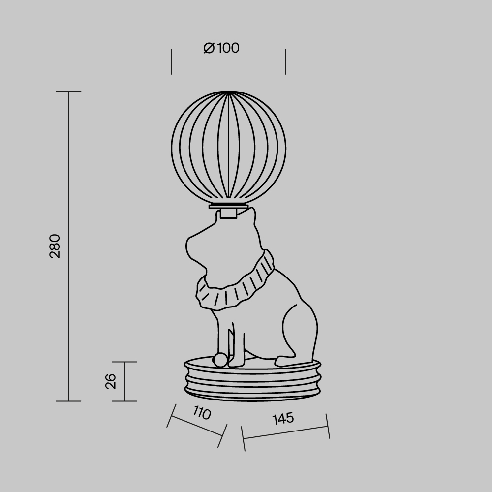настольная лампа maytoni senor capybara mod477tl-l5w3k