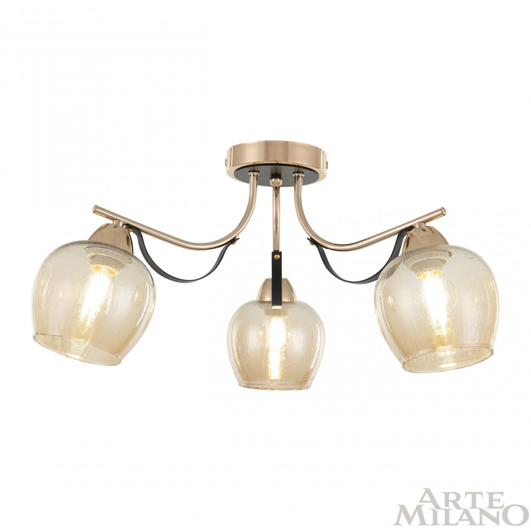потолочная люстра arte milano amalfi 322306/3 fg+bk