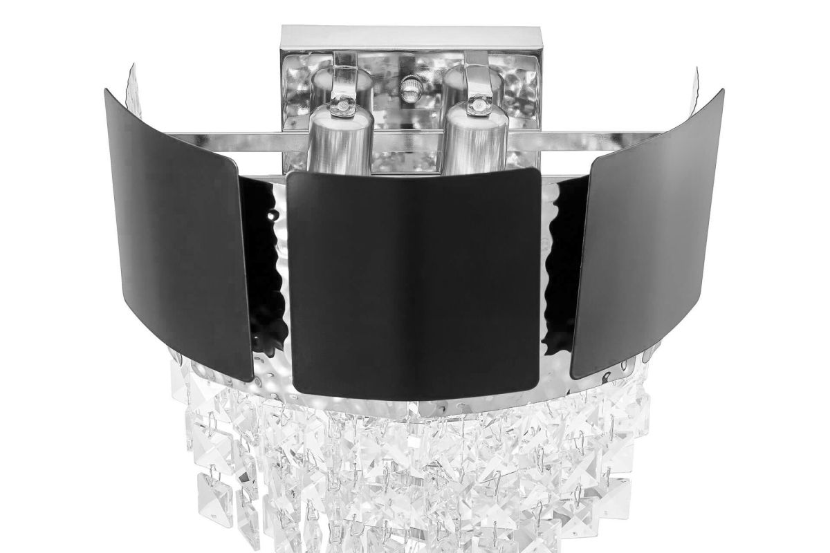 настенный светильник lumina deco ldw 7045-2 bk+chr