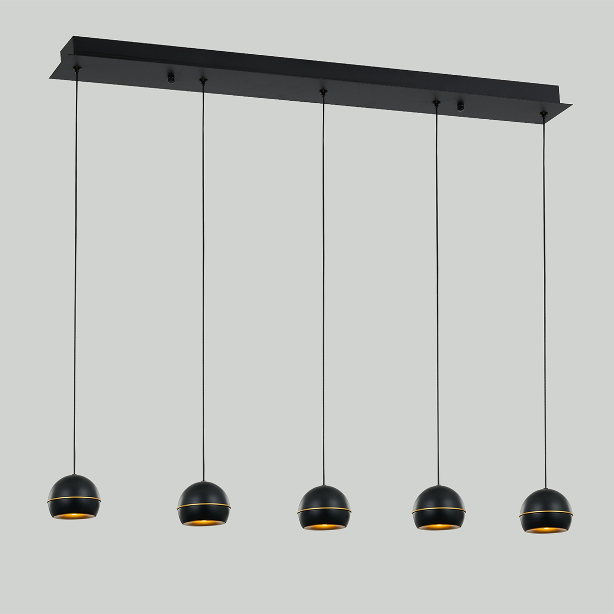 подвесная люстра delight collection md21001034-5b black/gold