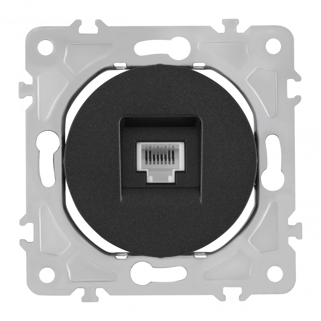 розетка rj45 arte milano 202.45-1.black