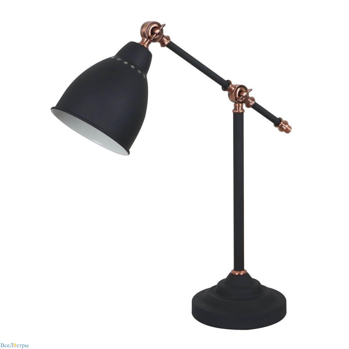 настольная лампа офисная arte lamp braccio a2054lt-1bk